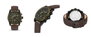 Timberland Men's Fitzwilliam Black Leather Strap Watch 46mm